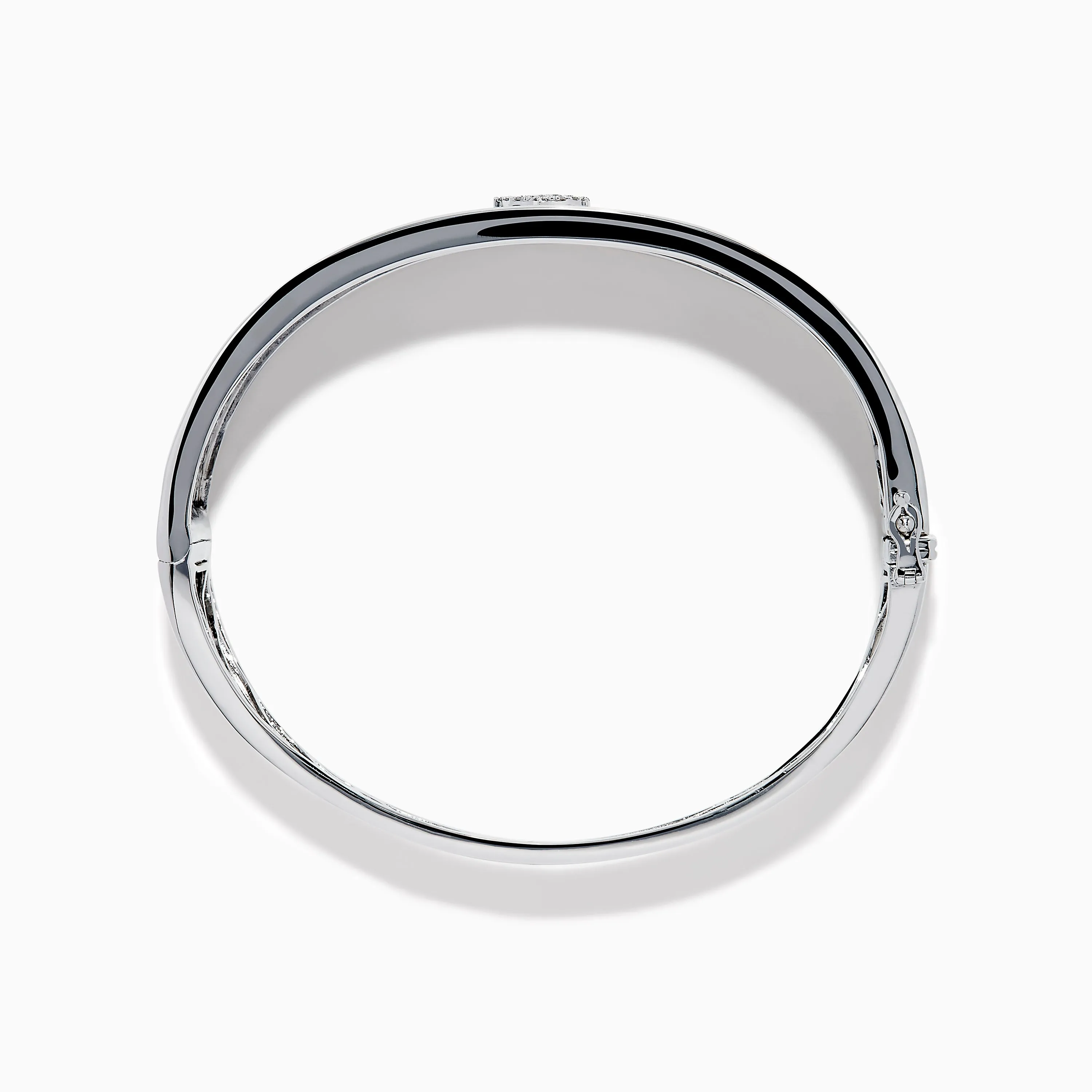 Sterling Silver Pavé Blue Sapphire and Diamond Anchor Bangle sold by Effy product image thumbnail 3