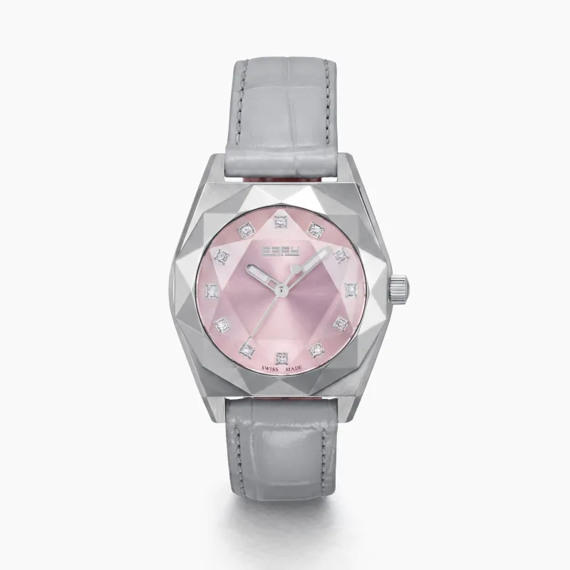36MM Swiss Made Titanium Watch with Diamonds made by Effy