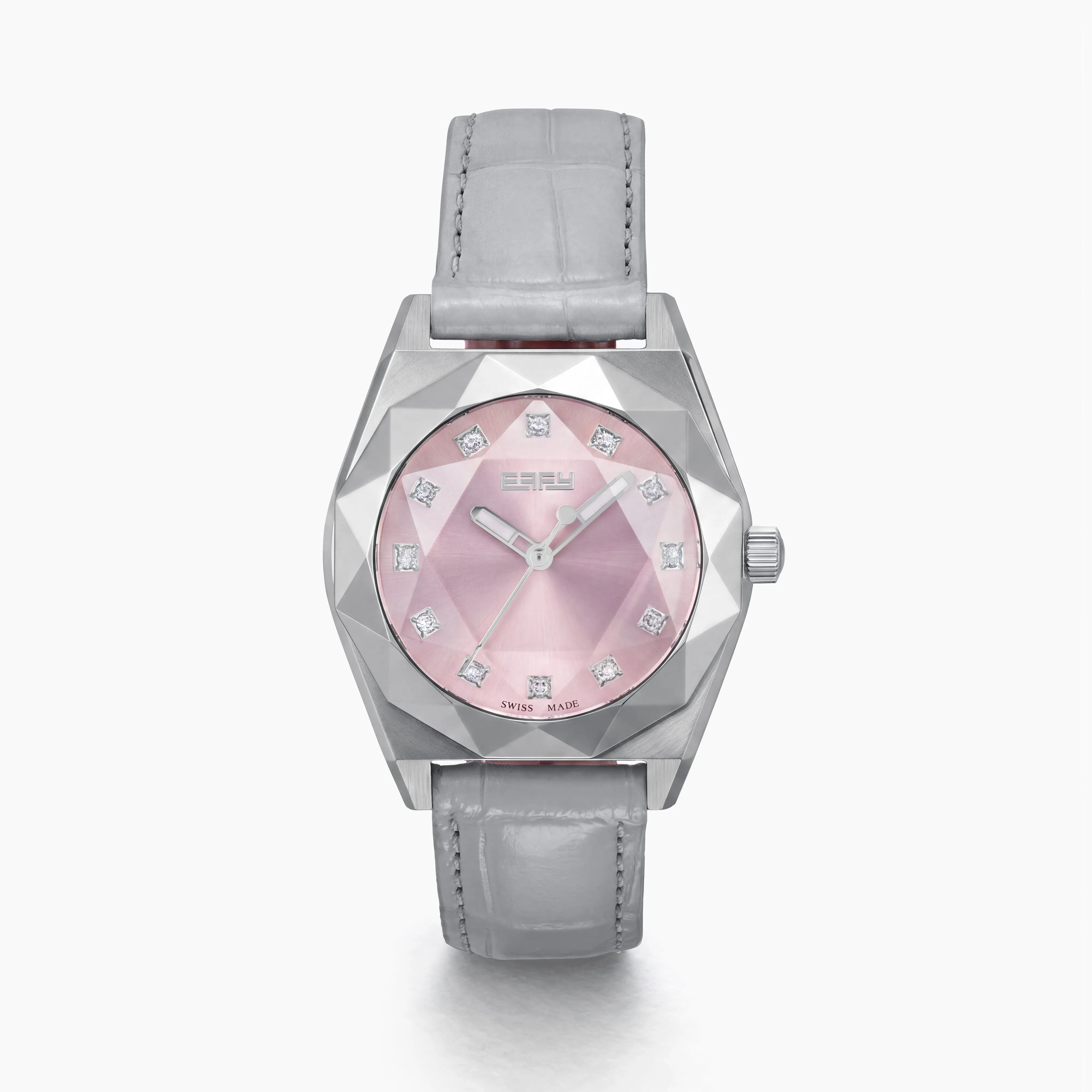 36MM Swiss Made Titanium Watch with Diamonds sold by Effy