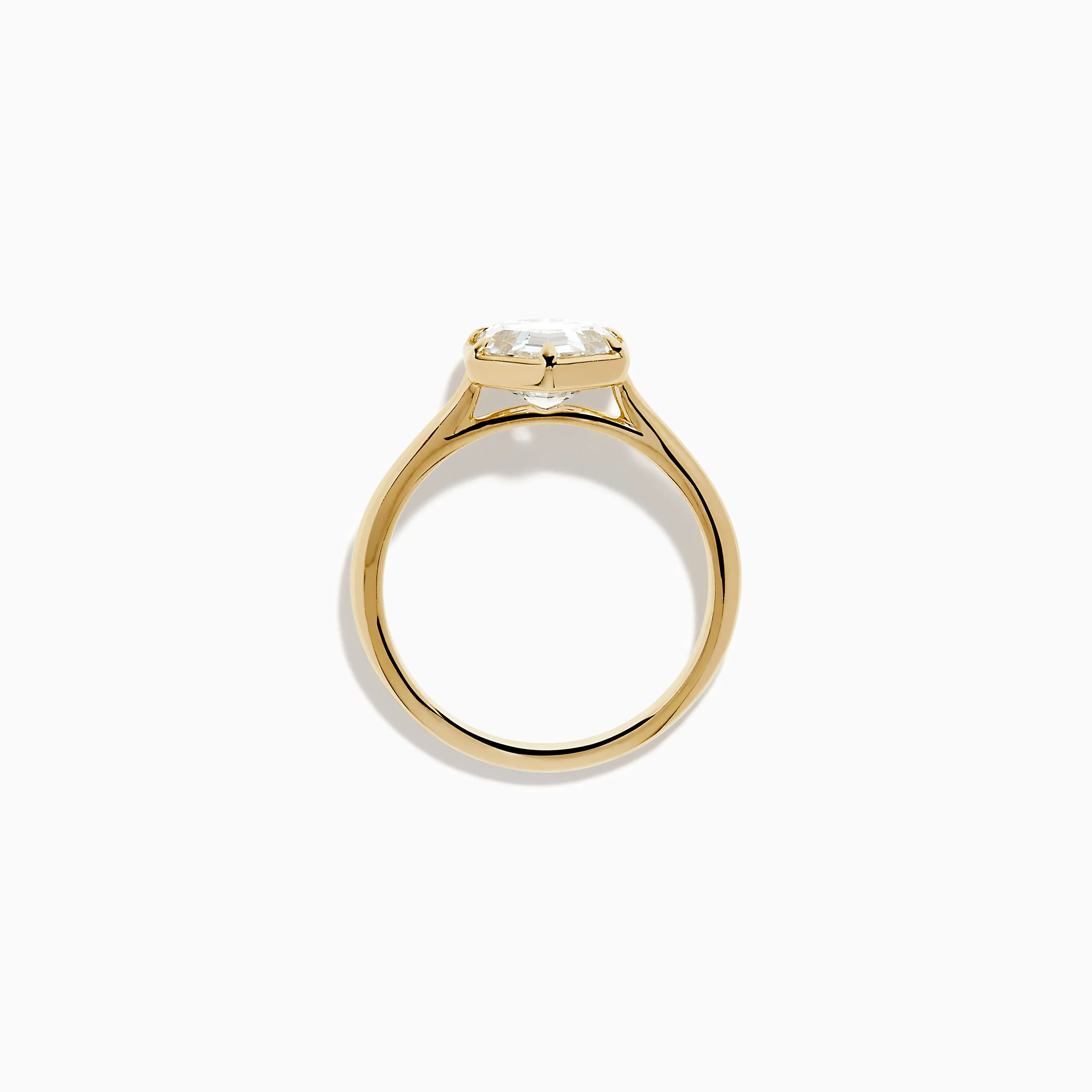 Lab Grown Diamond 2.00ct Hexagon Solitaire Ring in 14K Yellow Gold sold by Effy product image thumbnail 3