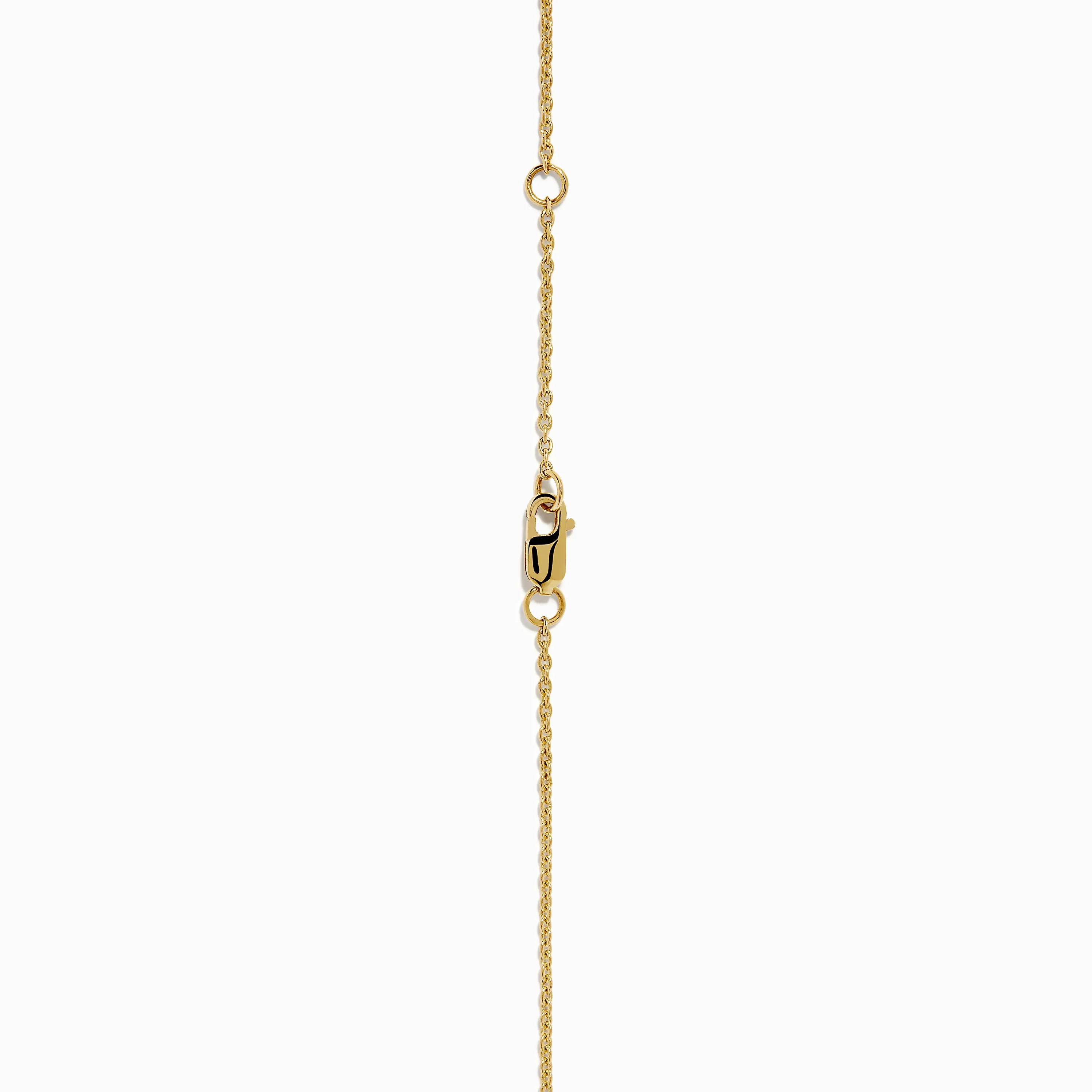 Lab Grown Diamond 1.00ct Hexagon Solitaire Necklace in 14K Yellow Gold sold by Effy product image thumbnail 4