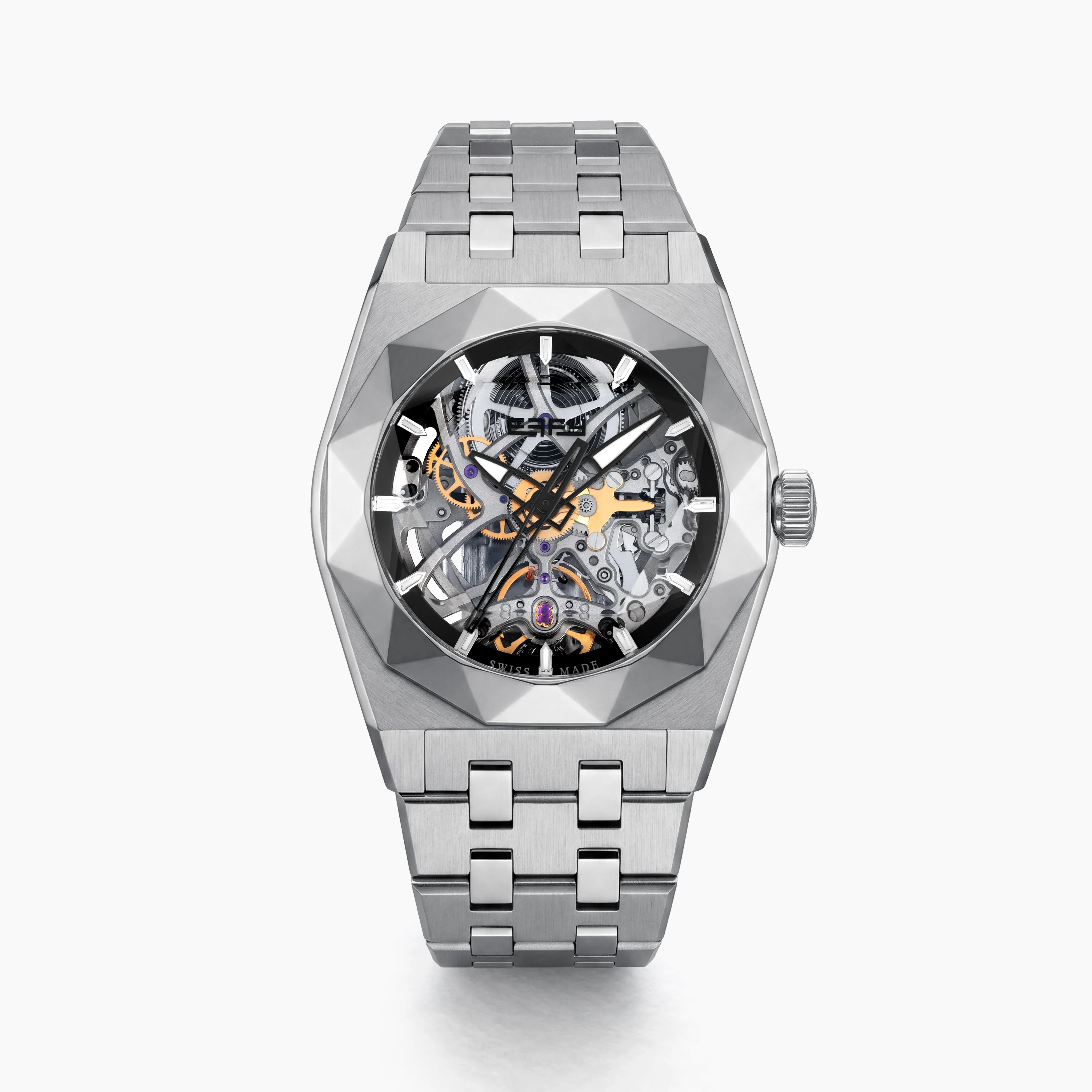 42MM Swiss Made Titanium Automatic Skeleton Watch sold by Effy
