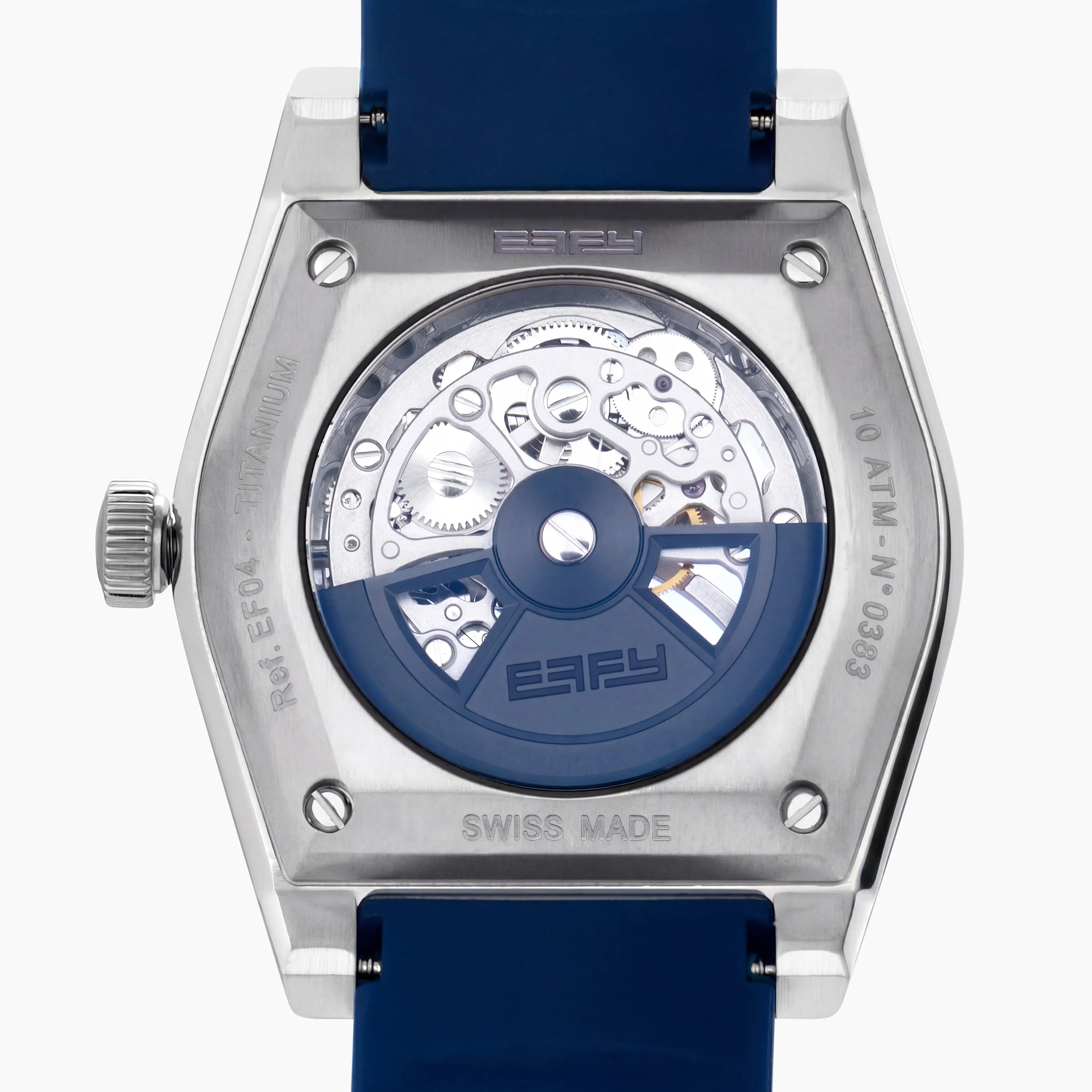 42MM Swiss Made Titanium and Silicone Automatic Skeleton Watch sold by Effy product image thumbnail 2