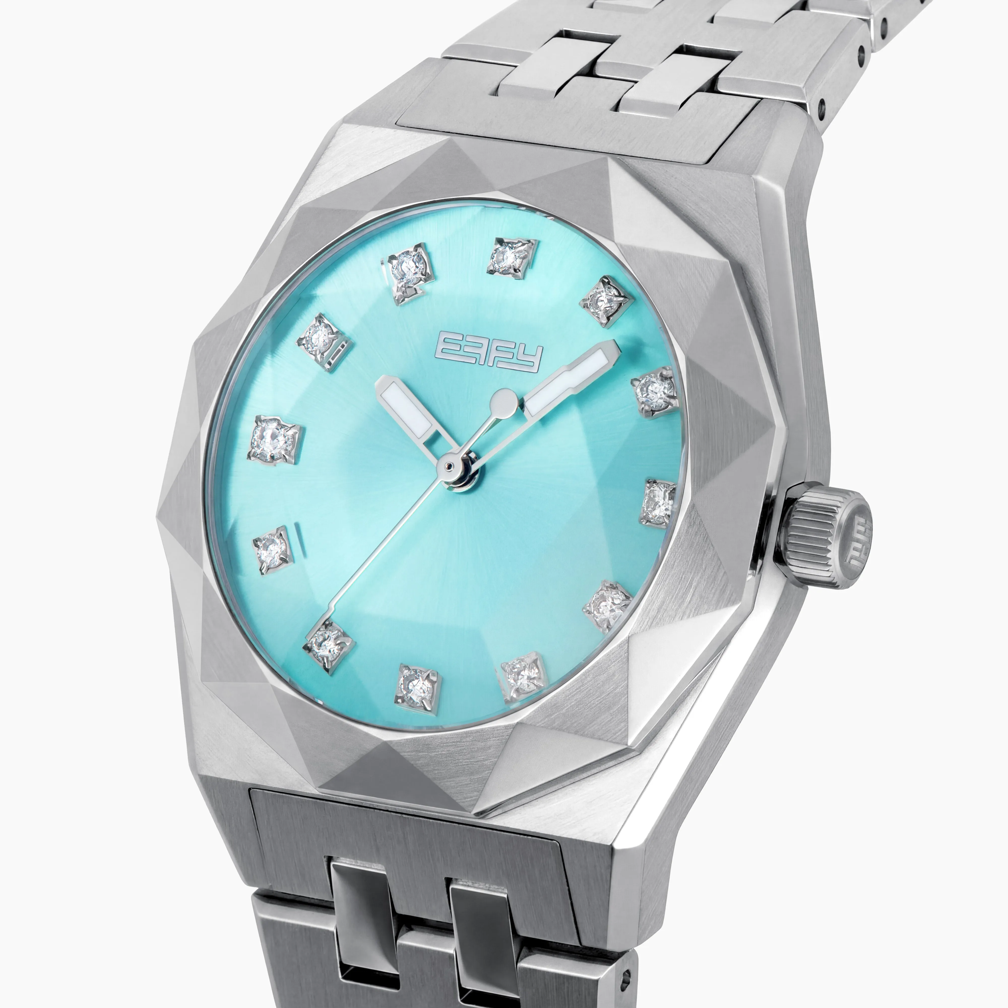 36MM Blue Dial Swiss Made Titanium Watch with Diamonds sold by Effy product image thumbnail 3