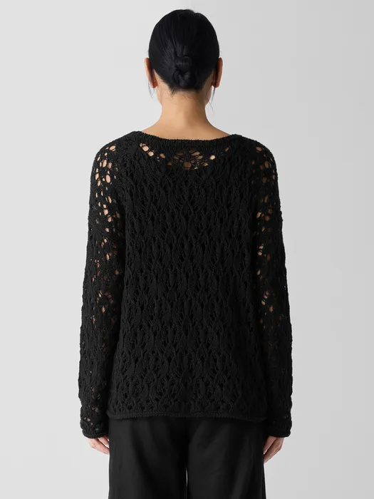 Peruvian Organic Cotton Cord Crew Neck Top sold by Eileen Fisher product image thumbnail 3