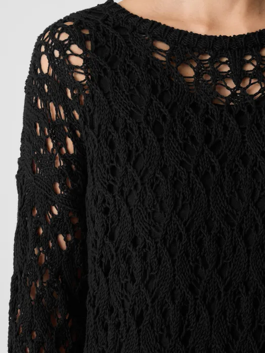 Peruvian Organic Cotton Cord Crew Neck Top sold by Eileen Fisher product image thumbnail 4