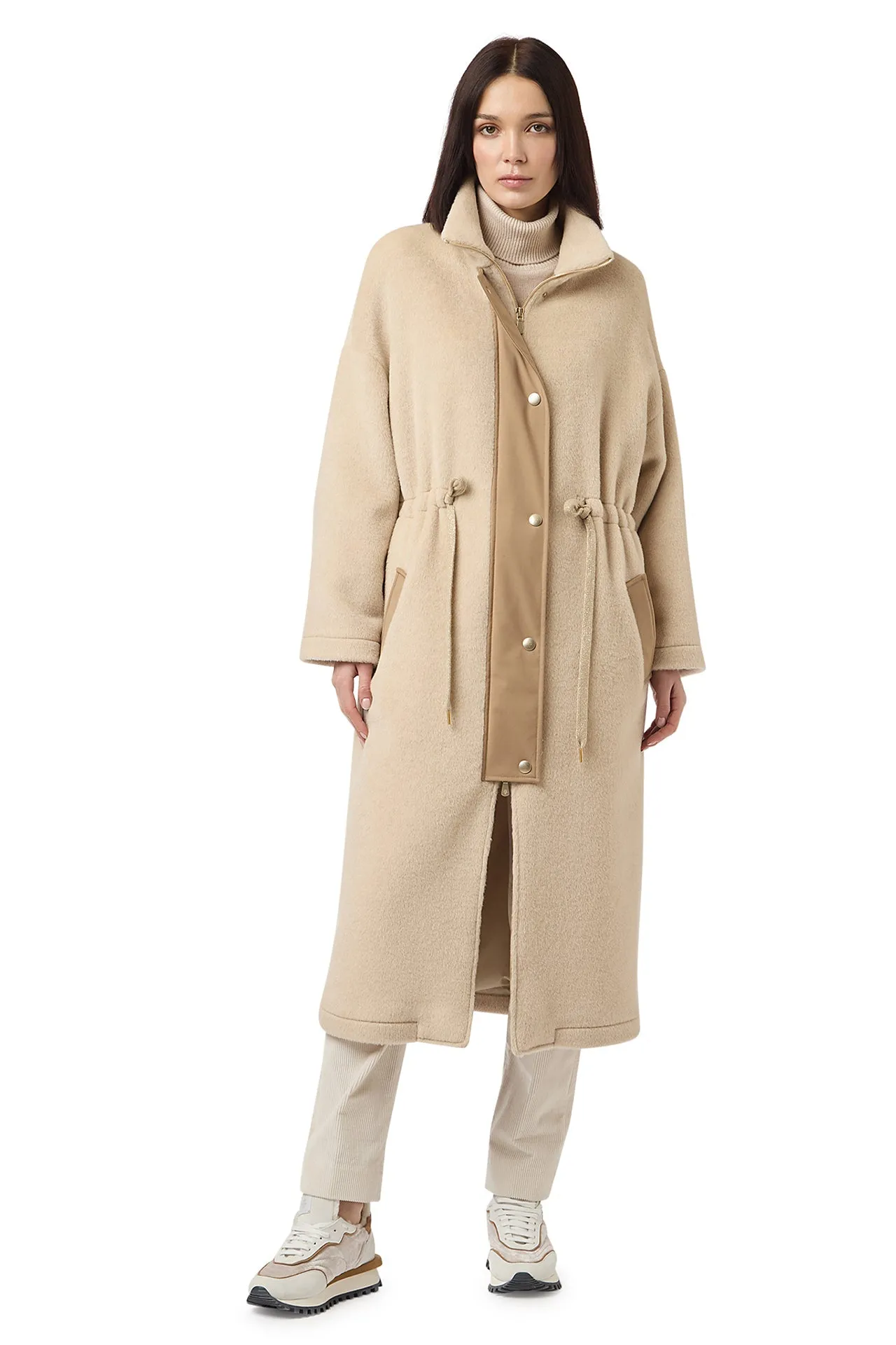 LONG BI-MATERIAL PARKA sold by Eleventy product image thumbnail 2