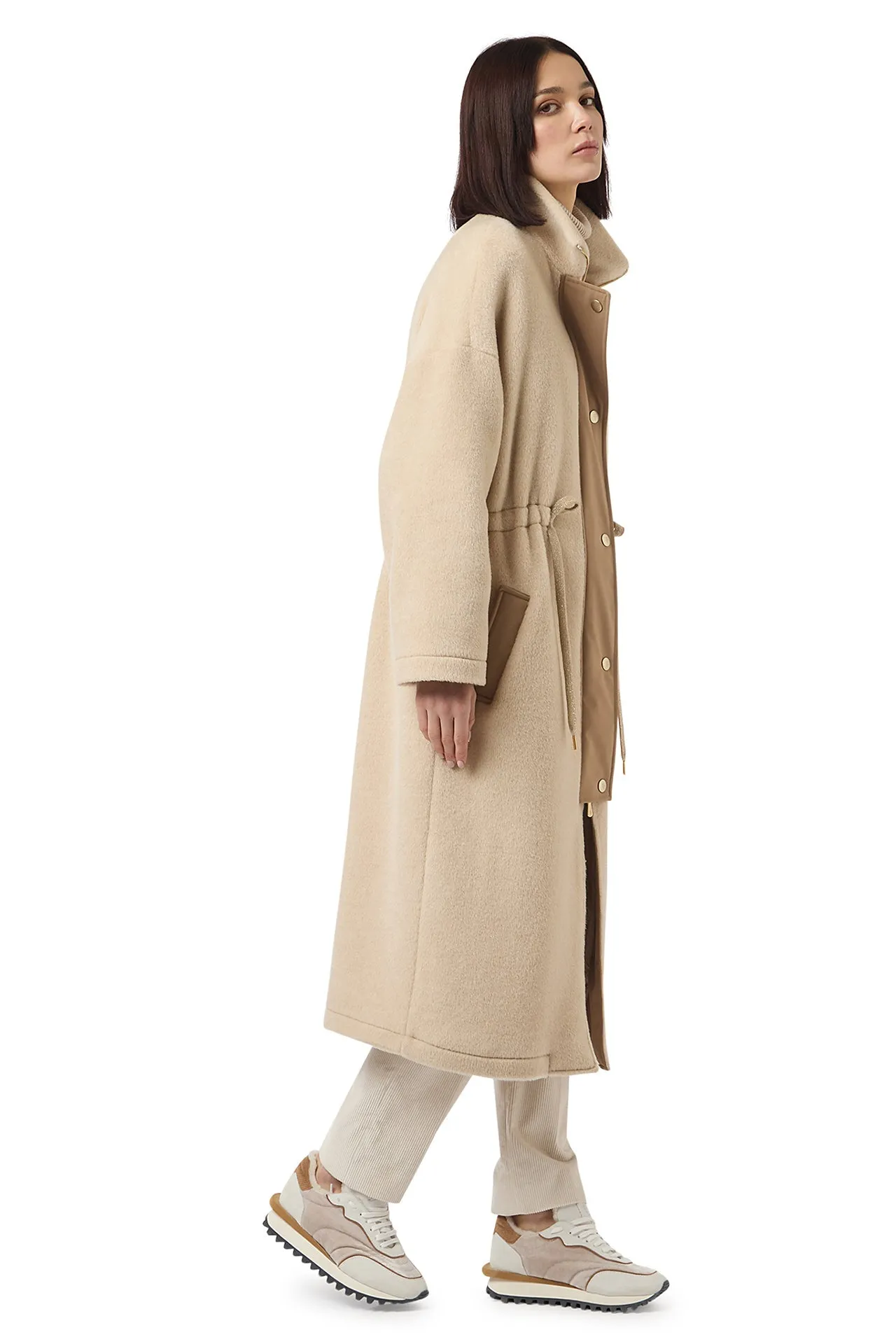 LONG BI-MATERIAL PARKA sold by Eleventy product image thumbnail 3