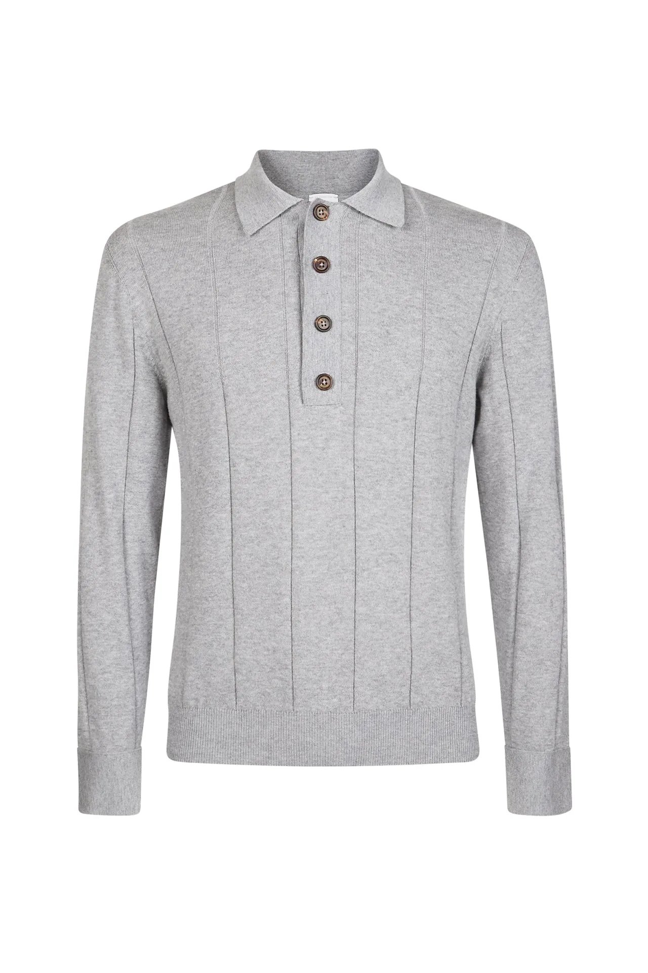 COTTON CASHMERE KNITTED POLO sold by Eleventy product image thumbnail 5