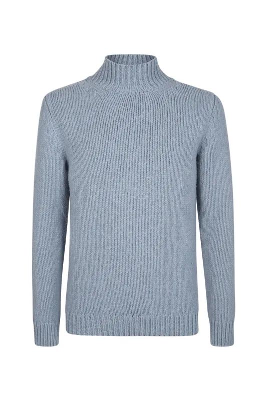 WOOL VULCANO NECK SWEATER sold by Eleventy