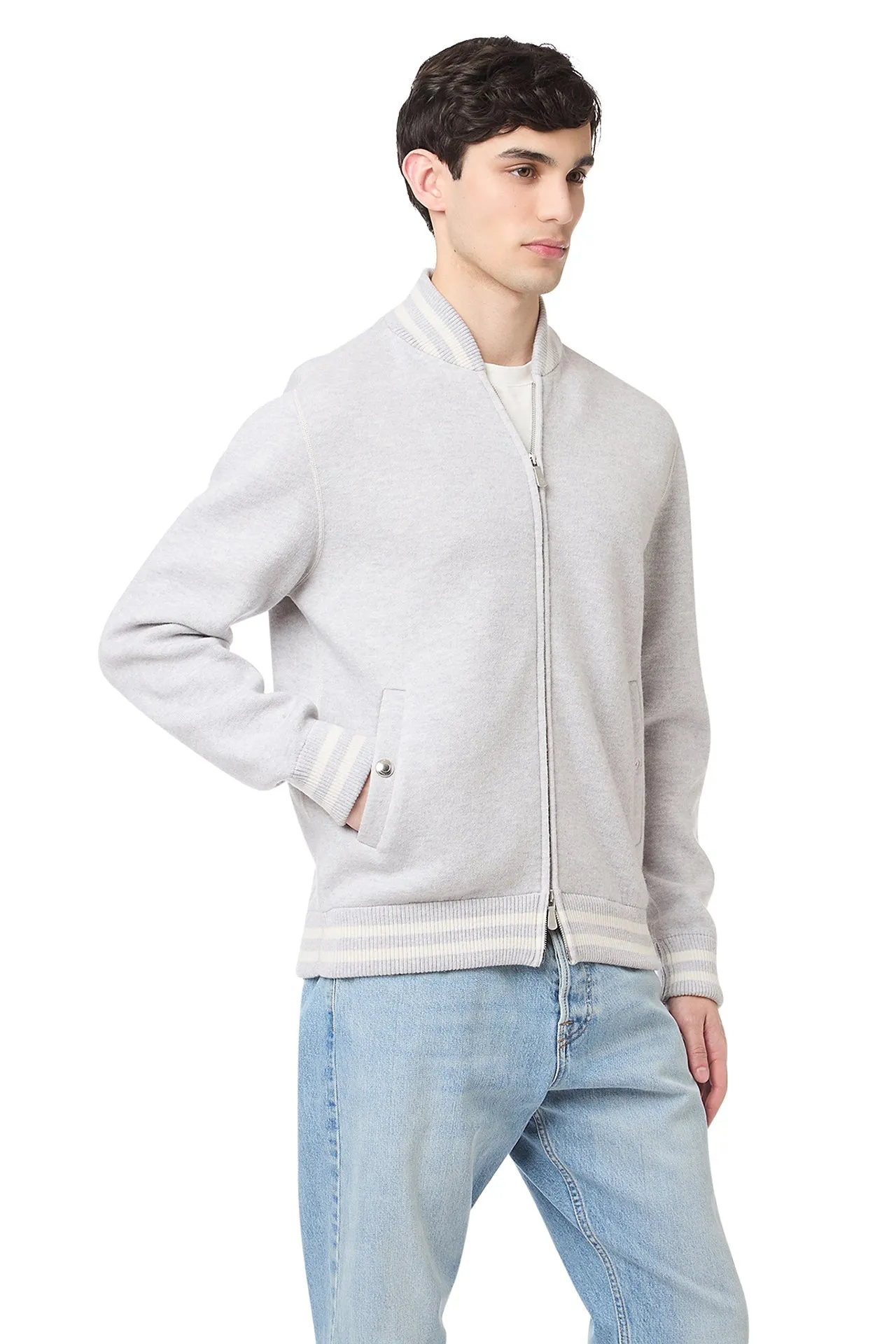 FULL ZIP WOOL BOMBER sold by Eleventy product image thumbnail 3