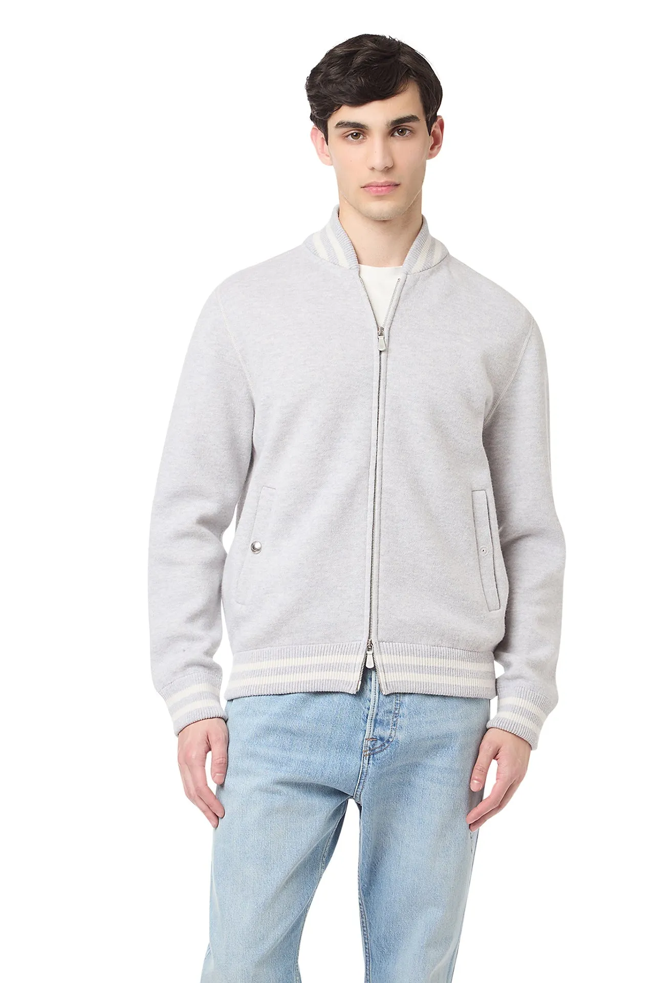 FULL ZIP WOOL BOMBER sold by Eleventy product image thumbnail 2
