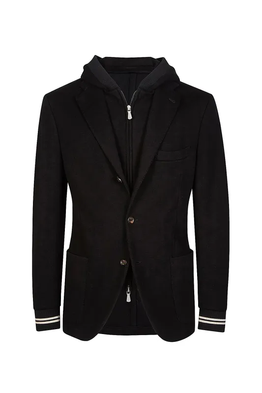 COTTON CASHMERE BIB JACKET sold by Eleventy