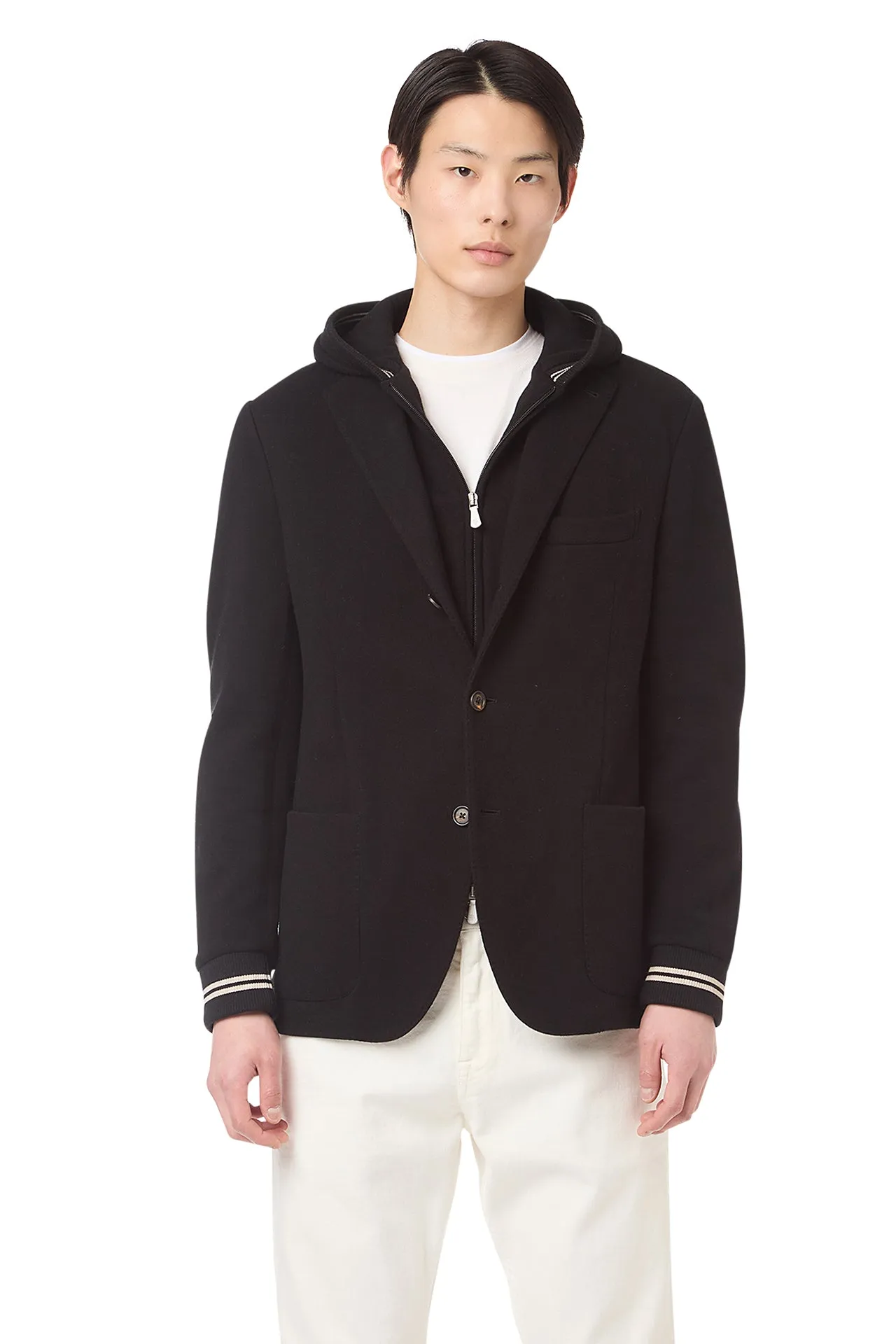 COTTON CASHMERE BIB JACKET sold by Eleventy product image thumbnail 2
