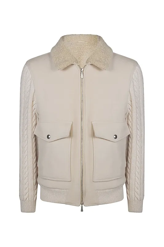 JACKET WITH SHEARLING LINING sold by Eleventy