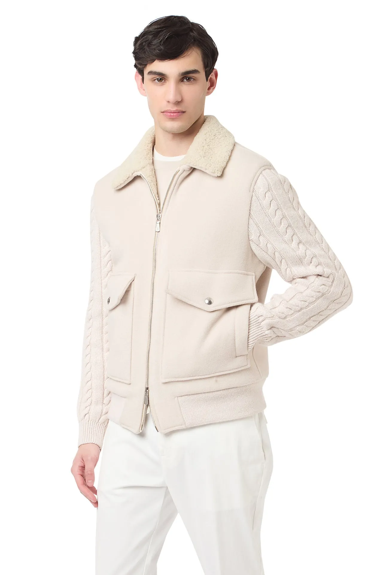 JACKET WITH SHEARLING LINING sold by Eleventy product image thumbnail 3