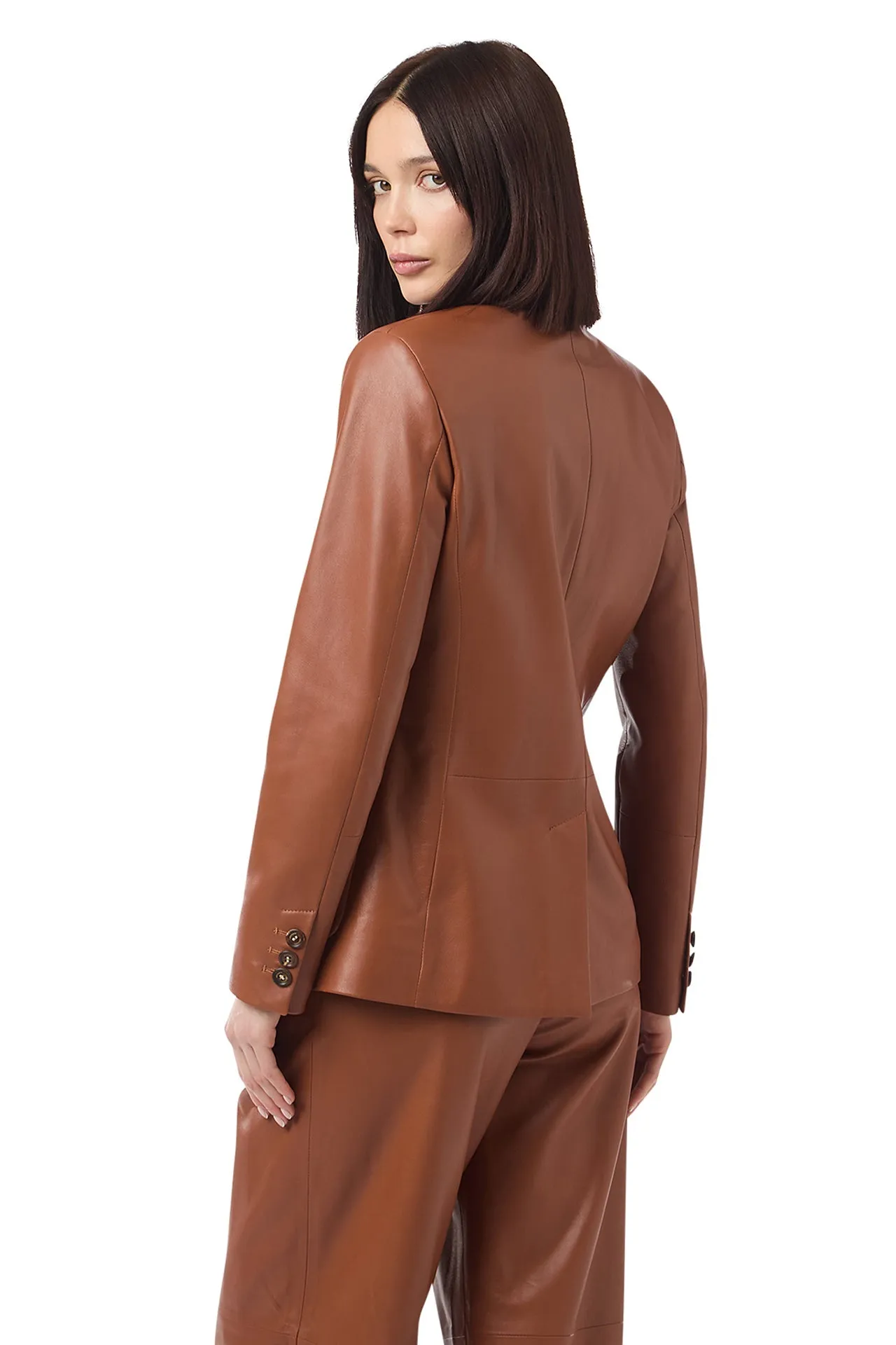 SINGLE-BREASTED LEATHER JACKET sold by Eleventy product image thumbnail 4