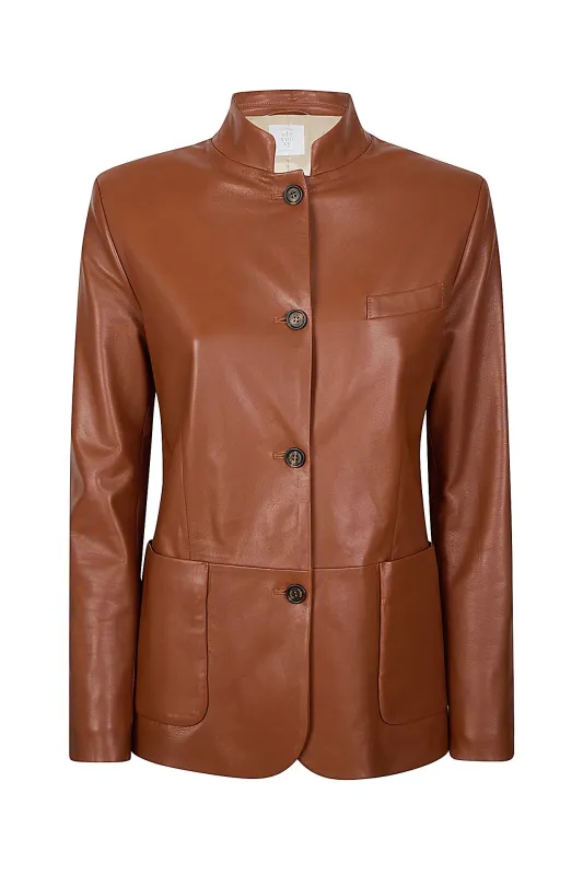 SINGLE-BREASTED LEATHER JACKET sold by Eleventy