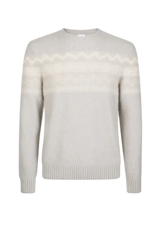 JACQUARD CREW NECK SWEATER sold by Eleventy
