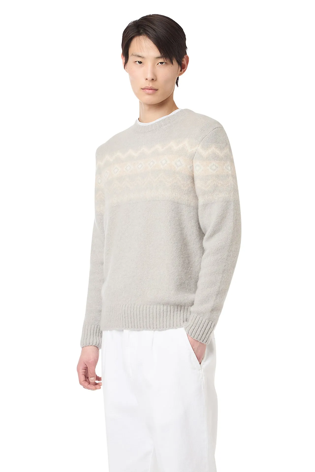 JACQUARD CREW NECK SWEATER sold by Eleventy product image thumbnail 3