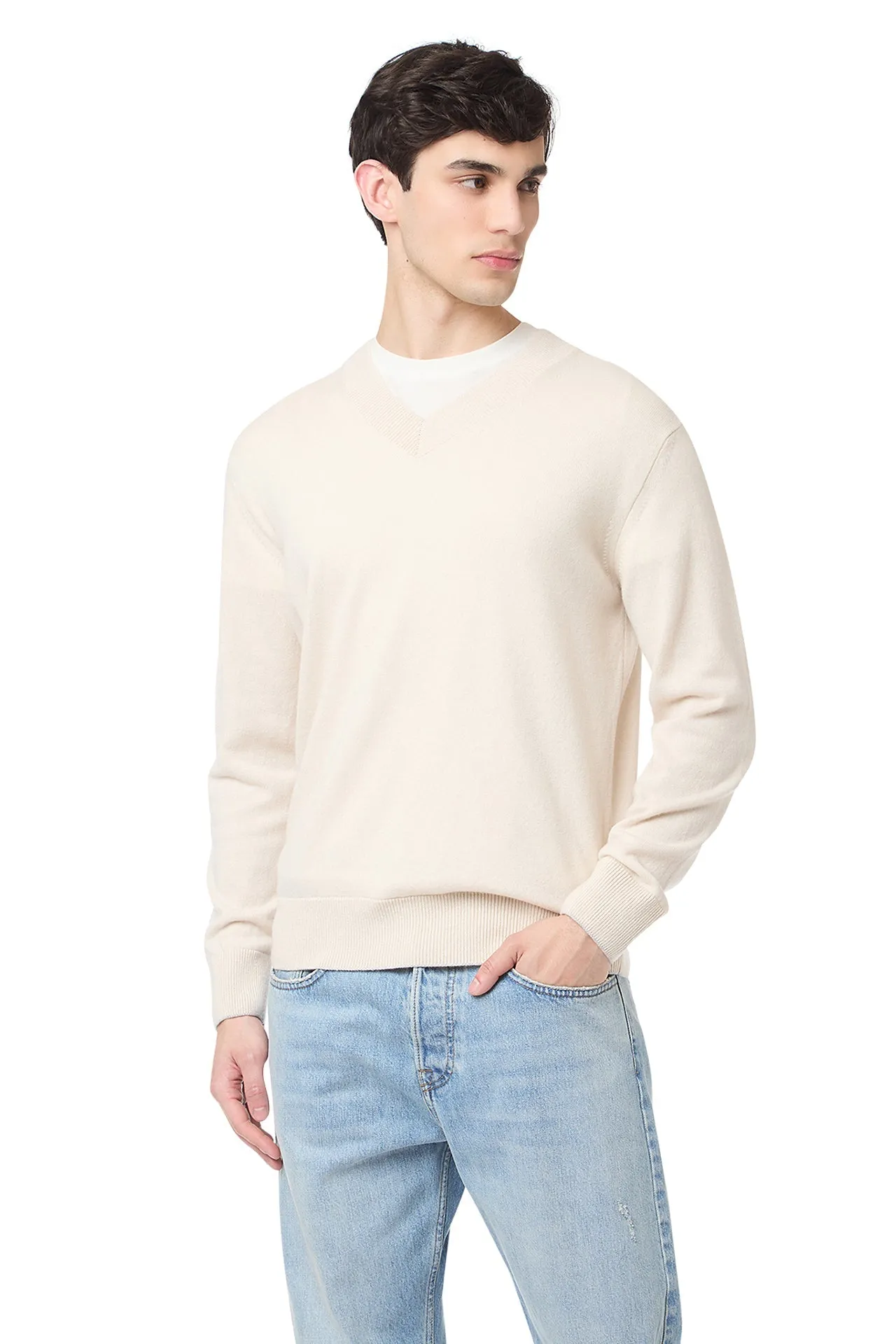 V-NECK SWEATER ML TIPPING sold by Eleventy product image thumbnail 3