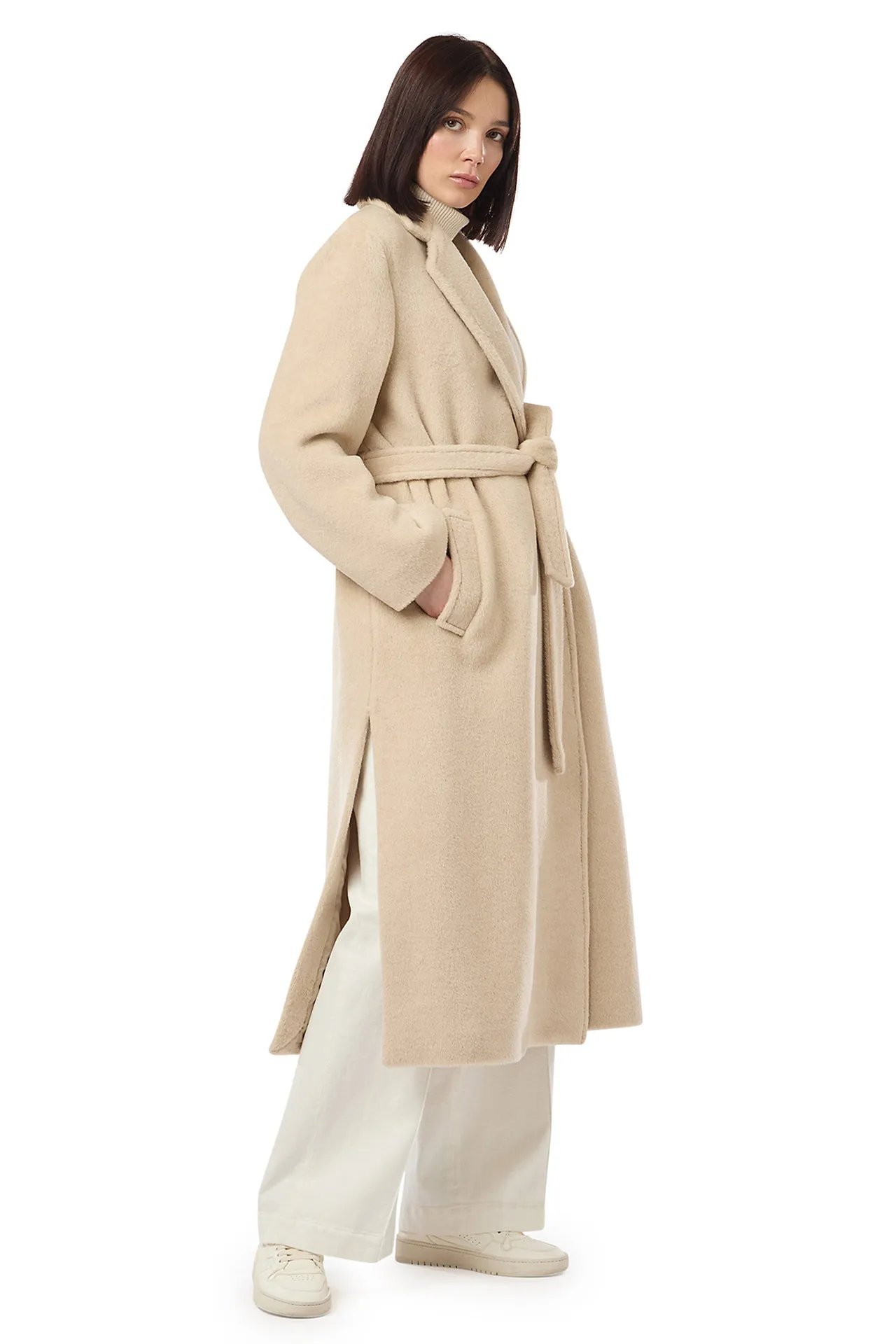 LONG COAT WITH BELT sold by Eleventy product image thumbnail 3