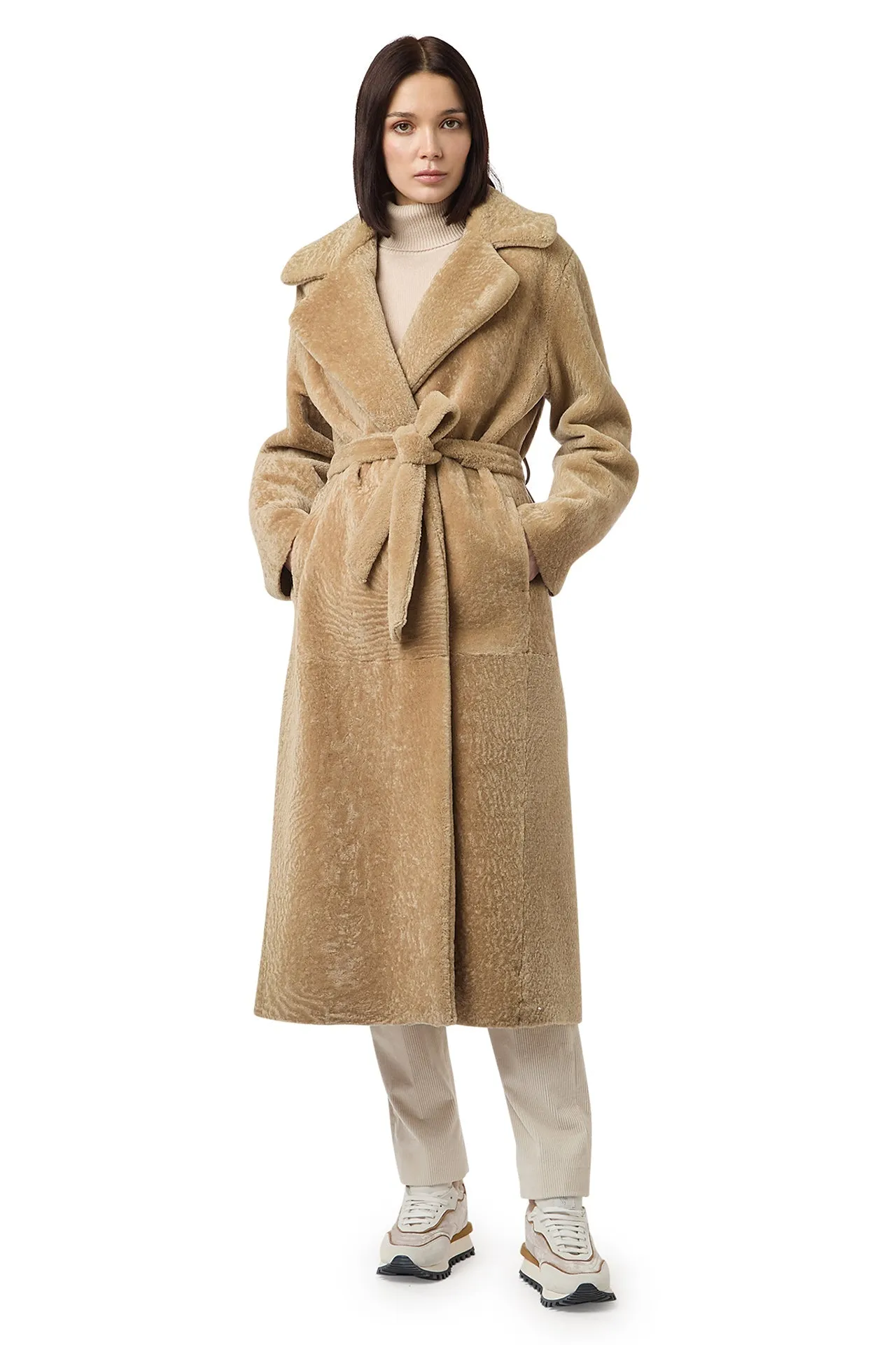 LONG SHEARLING COAT sold by Eleventy product image thumbnail 2