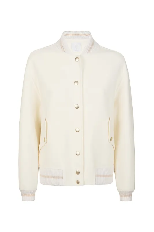 WOOL BOMBER JACKET WITH KNITTED PARTS sold by Eleventy