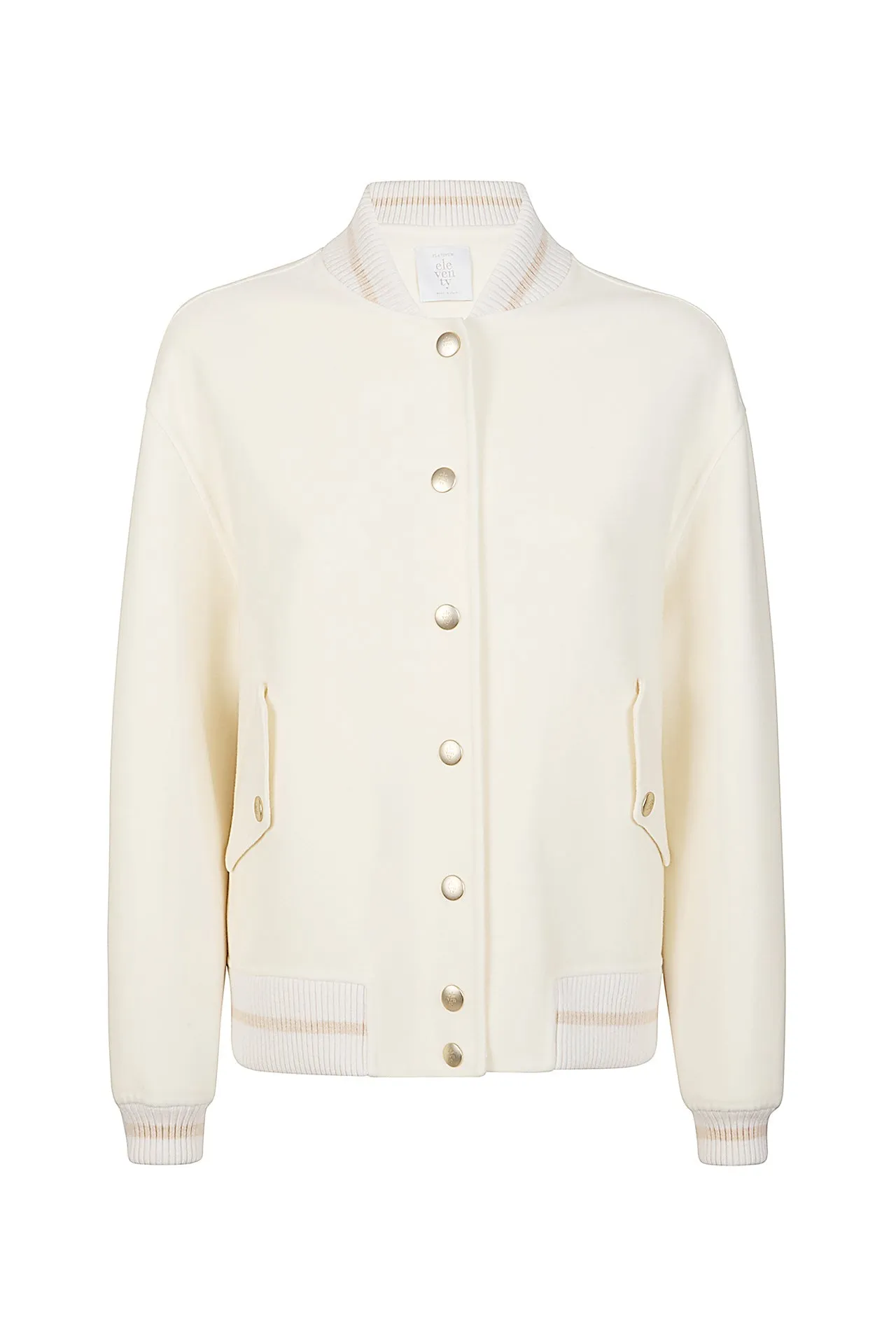 WOOL BOMBER JACKET WITH KNITTED PARTS sold by Eleventy