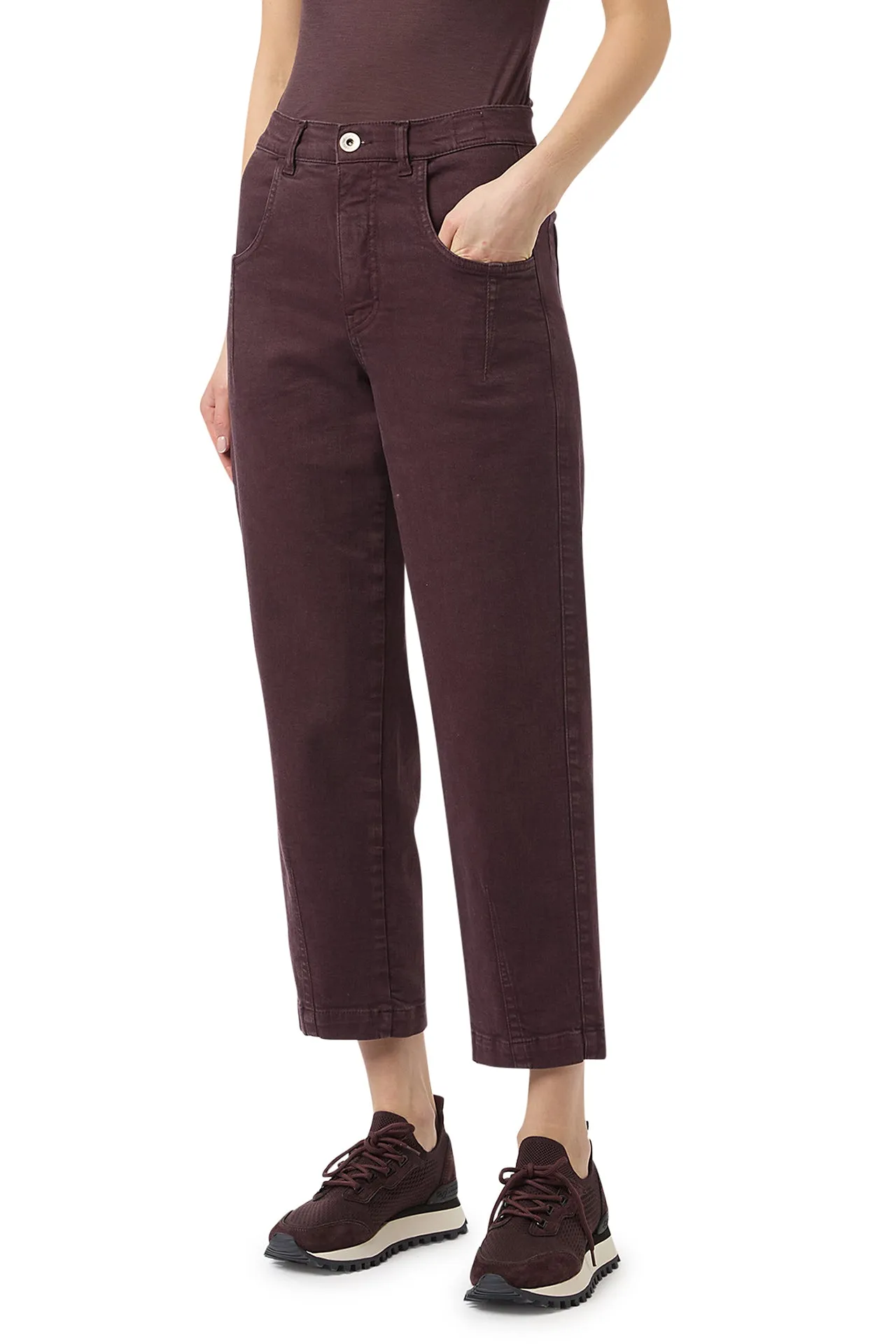 Denim trousers with pleats sold by Eleventy product image thumbnail 3