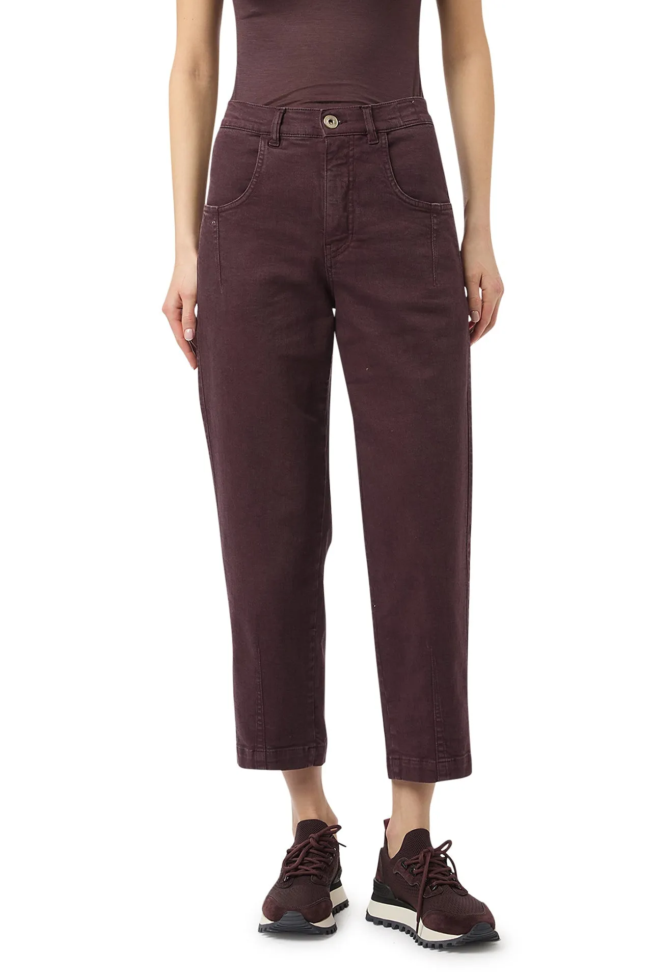 Denim trousers with pleats sold by Eleventy product image thumbnail 2