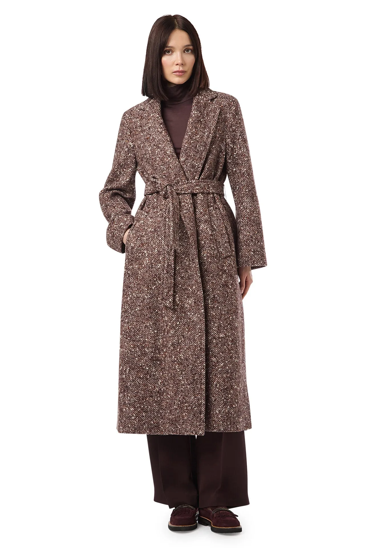 LONG COAT WITH BELT sold by Eleventy product image thumbnail 2