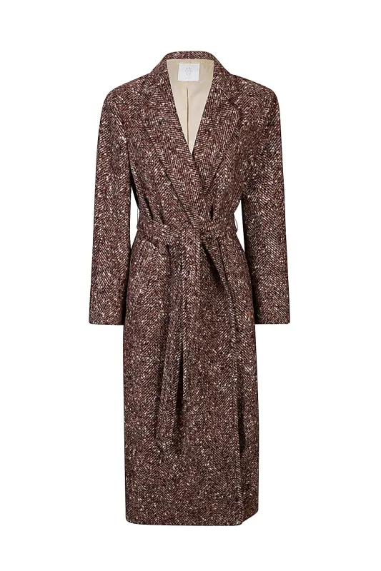 LONG COAT WITH BELT sold by Eleventy