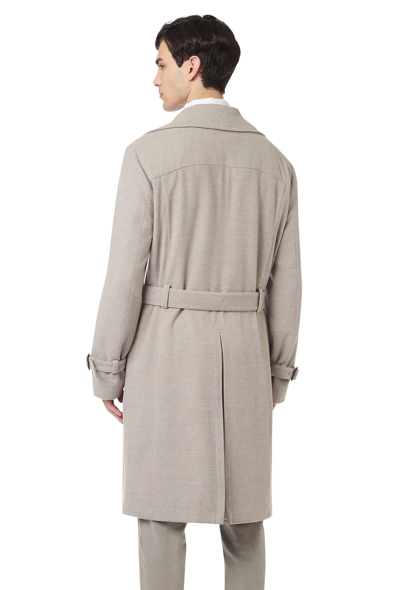 DOUBLE-BREASTED COAT WITH BELT sold by Eleventy product image thumbnail 4