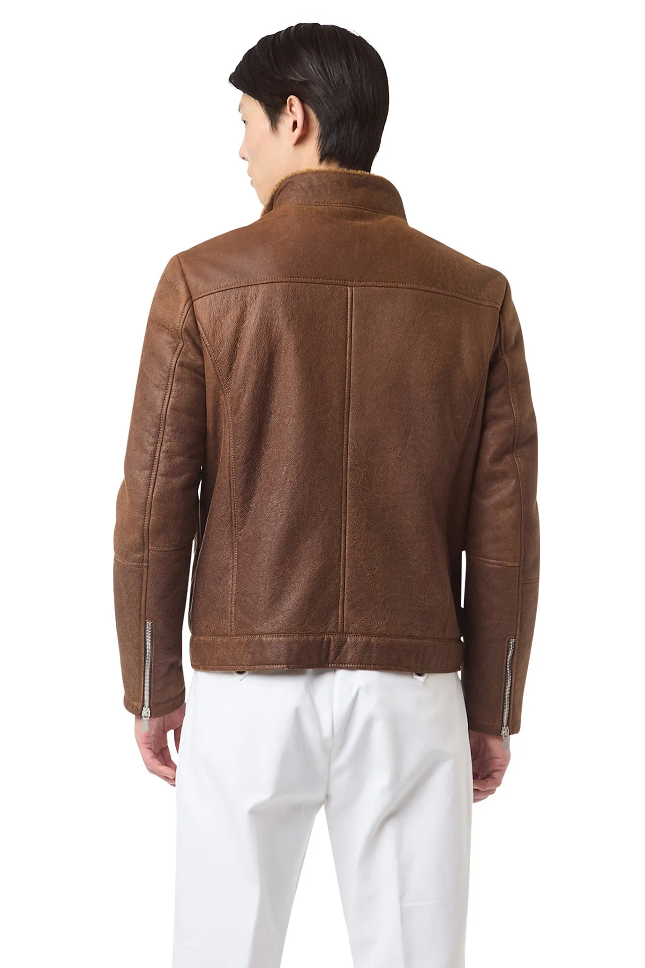 SHEARLING BIKER JACKET sold by Eleventy product image thumbnail 4