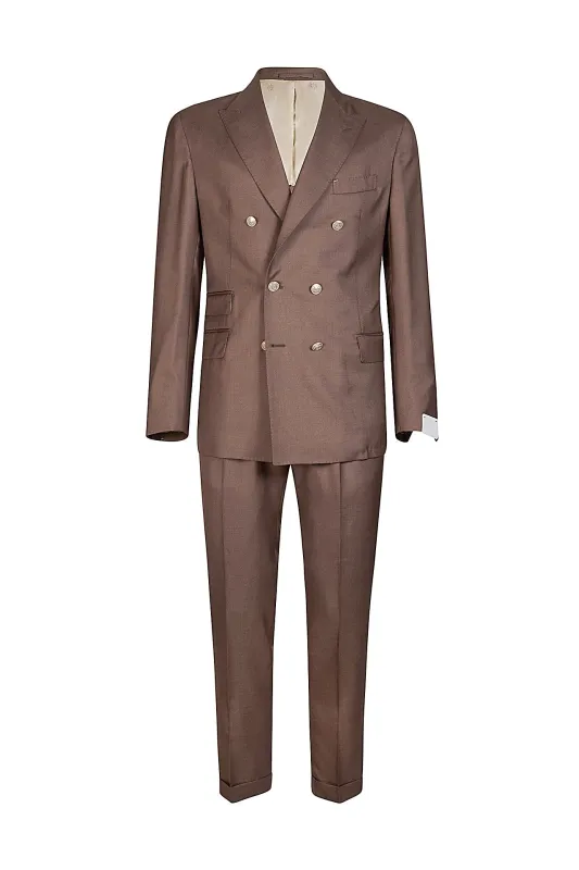 DOUBLE-BREASTED SUIT WITH PANTS sold by Eleventy