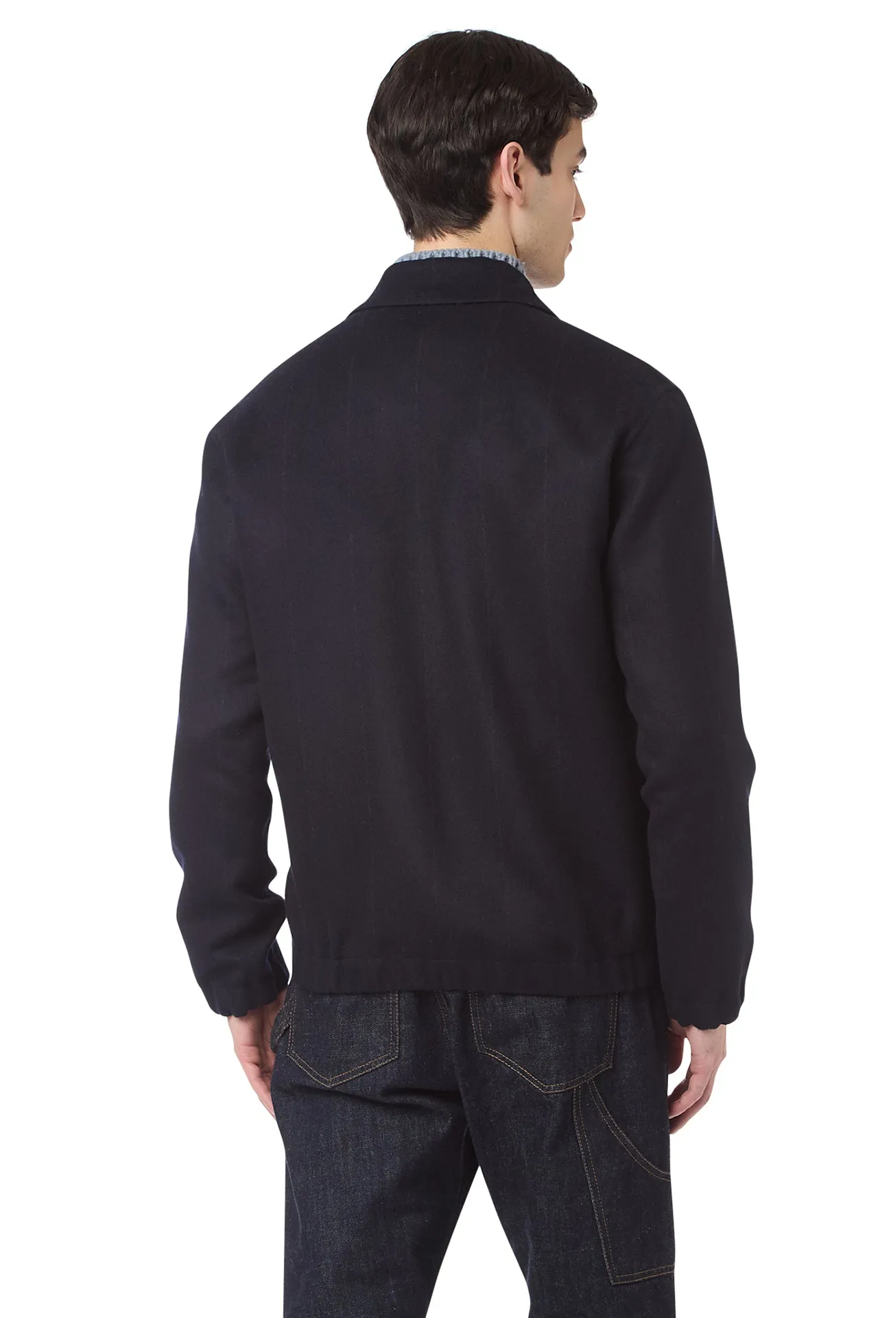 FULL ZIP BOMBER JACKET WITH SHIRT COLLAR sold by Eleventy product image thumbnail 4