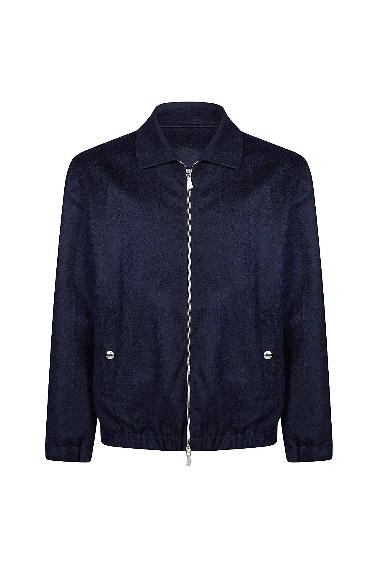 FULL ZIP BOMBER JACKET WITH SHIRT COLLAR sold by Eleventy