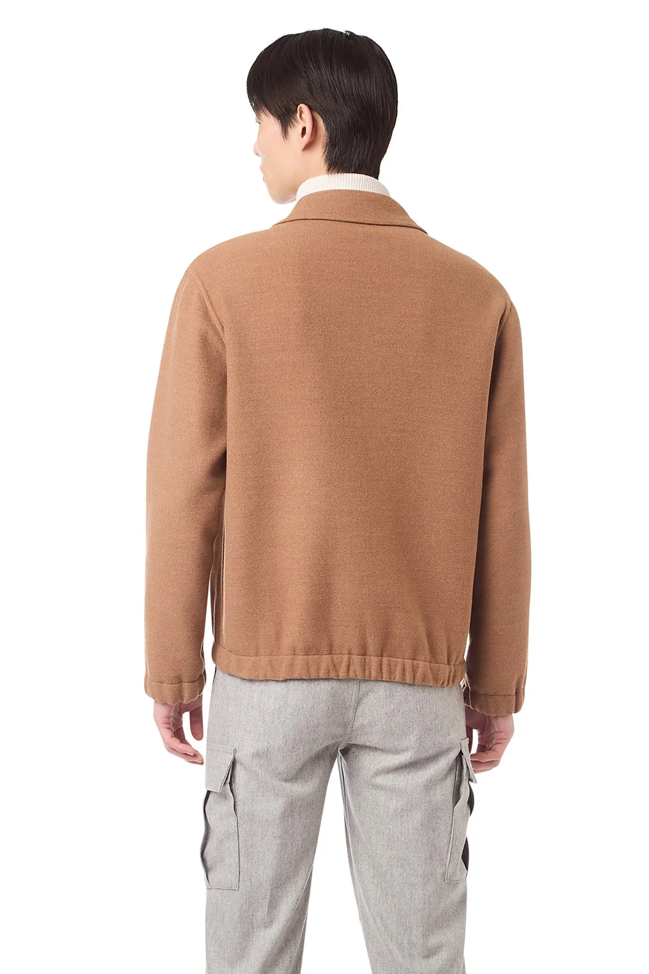 FULL ZIP BOMBER JACKET WITH SHIRT COLLAR sold by Eleventy product image thumbnail 4