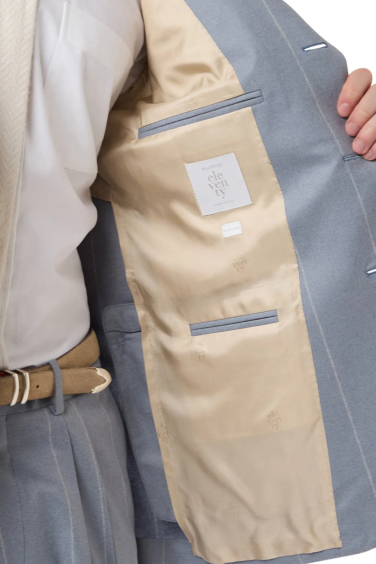 SINGLE-BREASTED SUIT WITH PENCED PANTS sold by Eleventy product image thumbnail 5