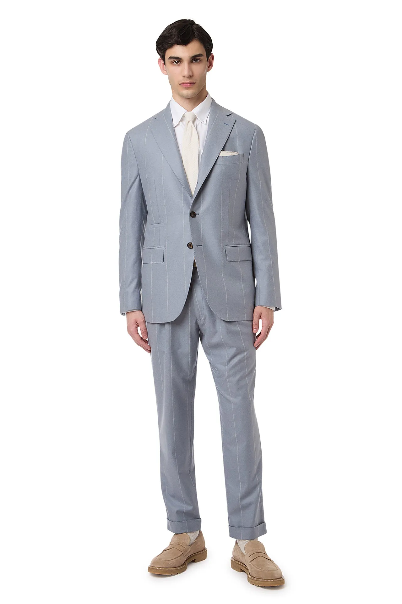 SINGLE-BREASTED SUIT WITH PENCED PANTS sold by Eleventy product image thumbnail 2