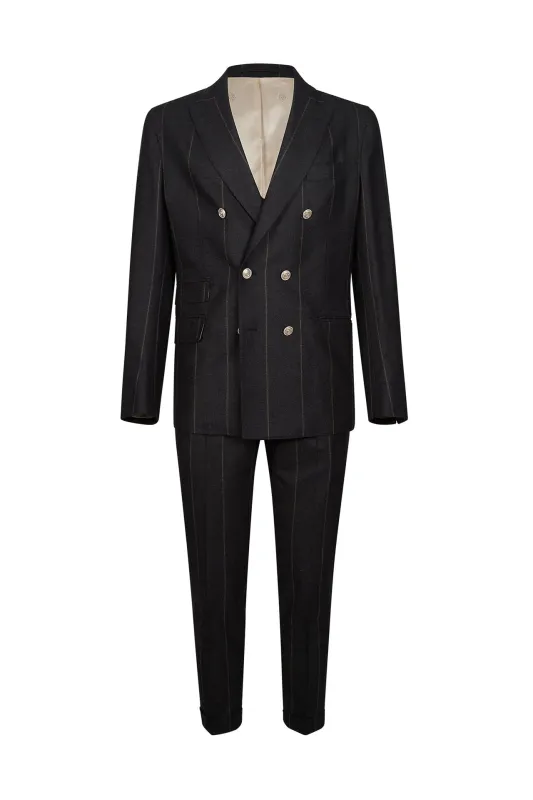 DOUBLE-BREASTED SUIT WITH PANTS sold by Eleventy