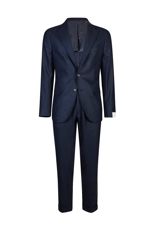 SINGLE-BREASTED SUIT WITH PENCED PANTS sold by Eleventy