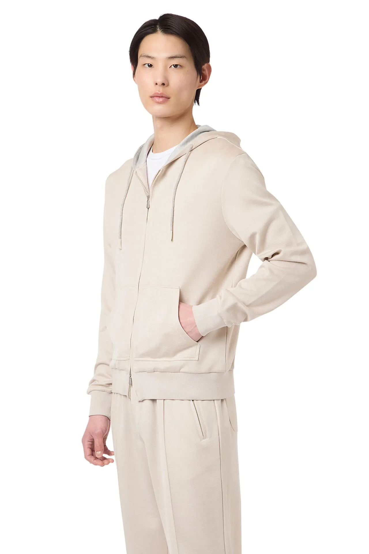 FULL ZIP HOODED SWEATSHIRT sold by Eleventy product image thumbnail 3