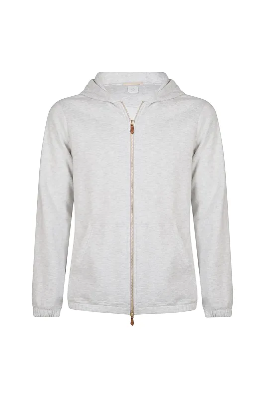 FULL ZIP HOODED SWEATSHIRT sold by Eleventy