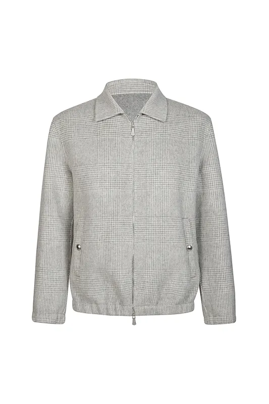 FULL ZIP BOMBER JACKET WITH SHIRT COLLAR sold by Eleventy