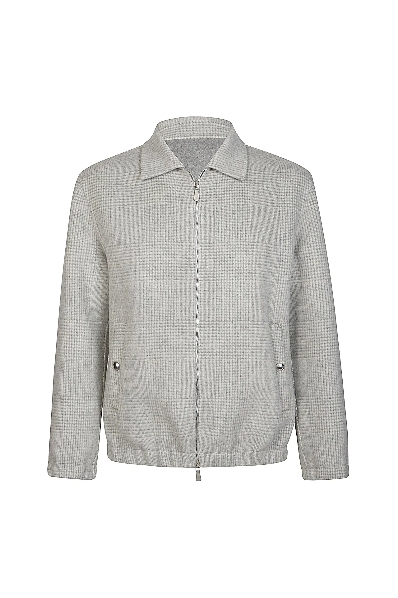 FULL ZIP BOMBER JACKET WITH SHIRT COLLAR sold by Eleventy