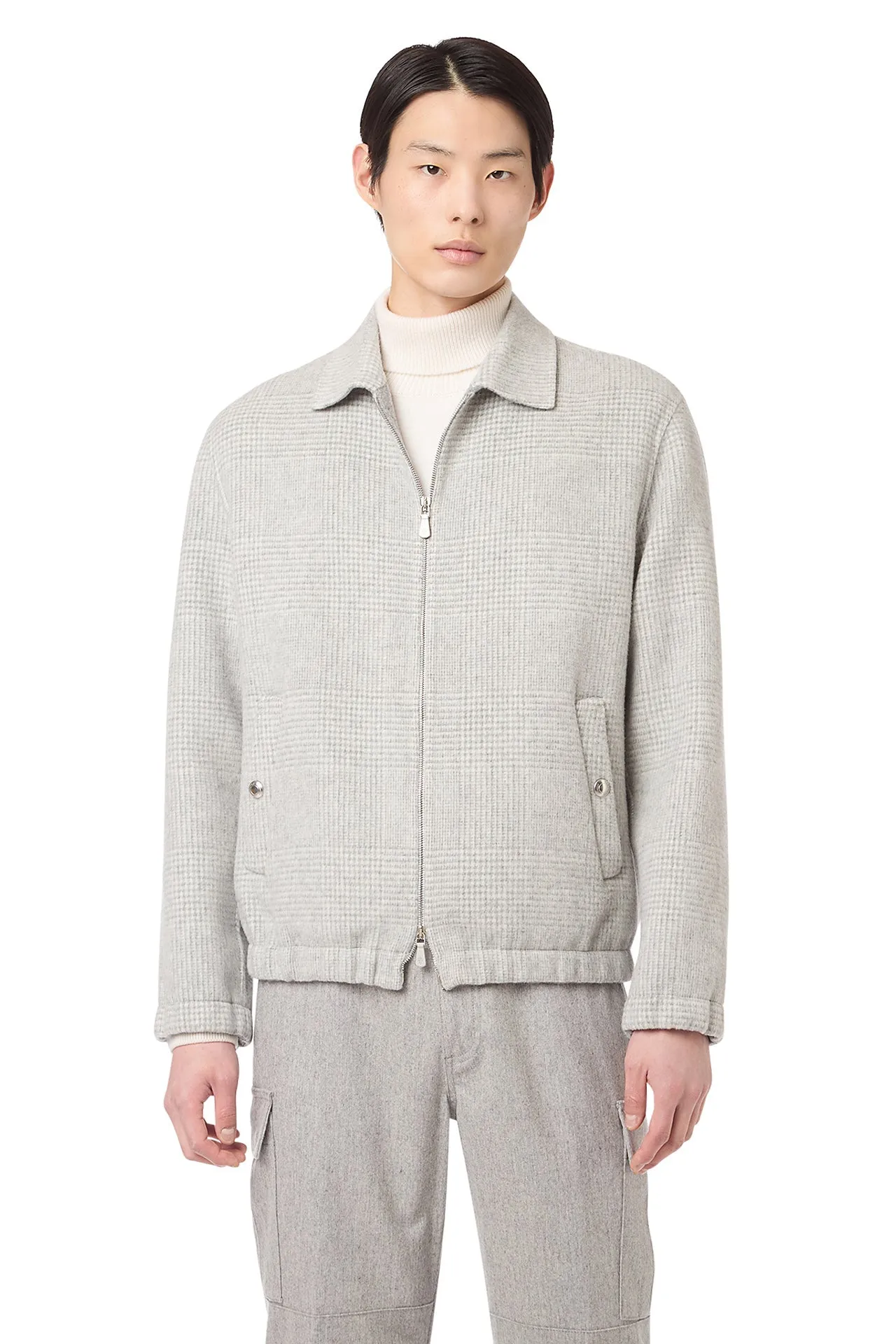 FULL ZIP BOMBER JACKET WITH SHIRT COLLAR sold by Eleventy product image thumbnail 2