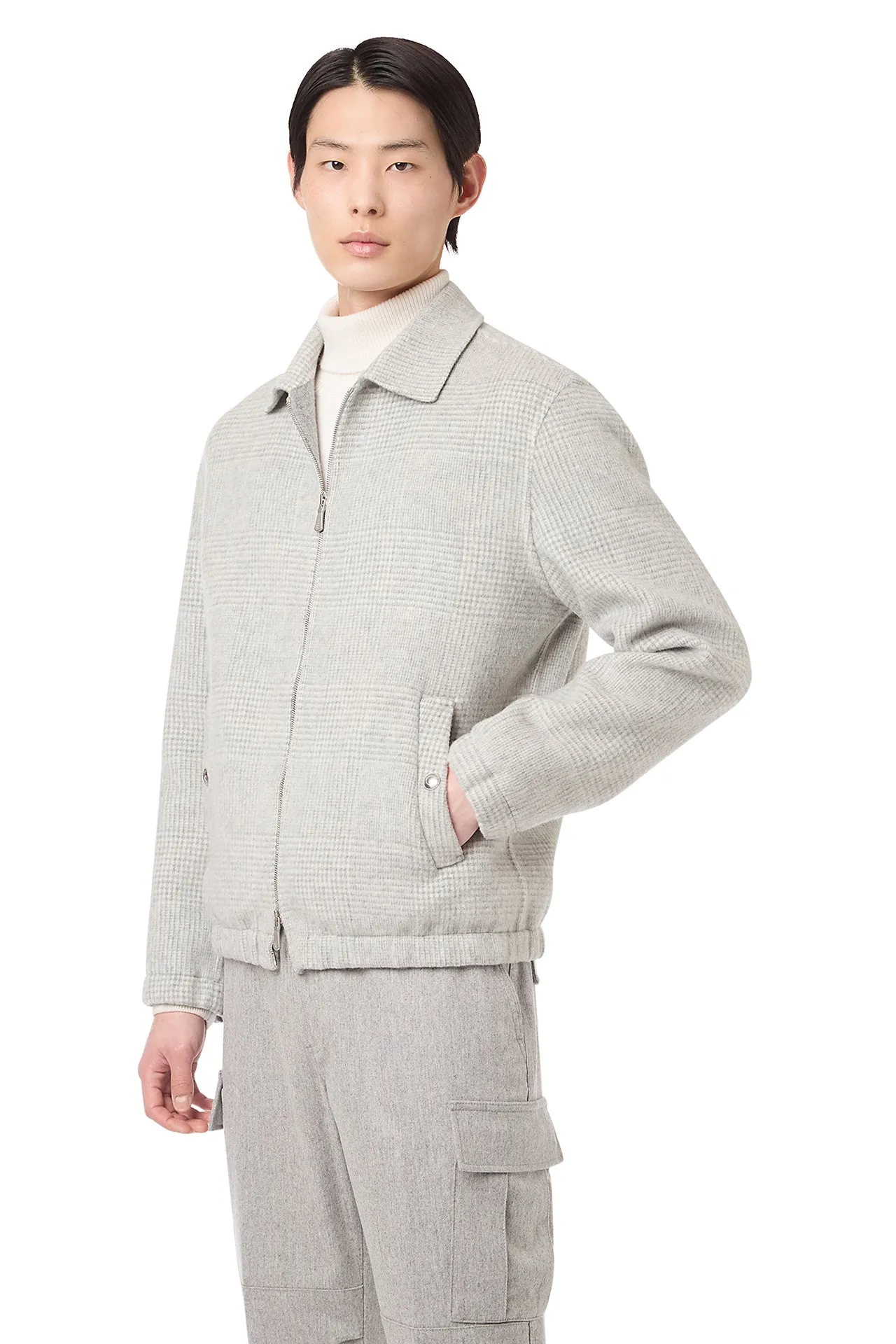 FULL ZIP BOMBER JACKET WITH SHIRT COLLAR sold by Eleventy product image thumbnail 3