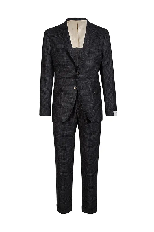 SINGLE-BREASTED SUIT WITH PENCED PANTS sold by Eleventy